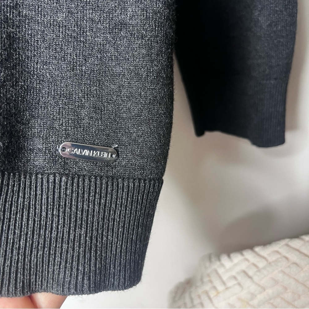 Calvin Klein Charcoal Knit With Button Accent - image 3